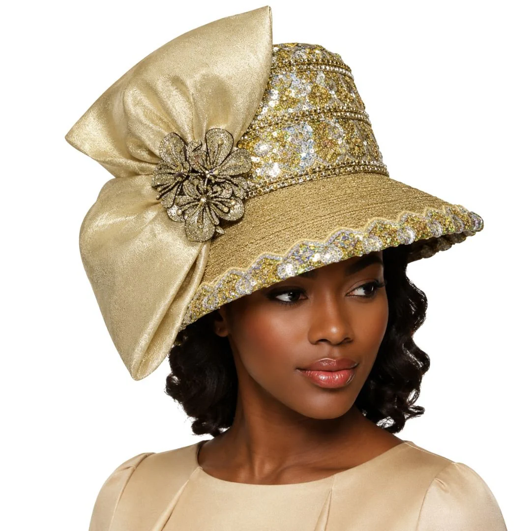 Bijoux Sequin Bow Church Hat by Whittall & Shon - Image 3