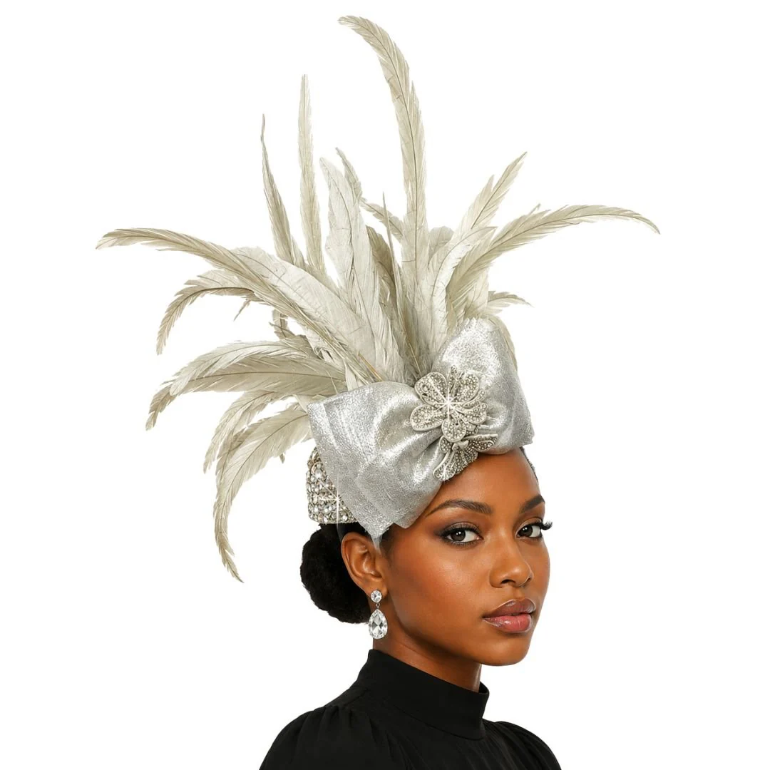 Cockatoo Feather Juliet Cap Fascinator - Whittall & Shon - Image 8