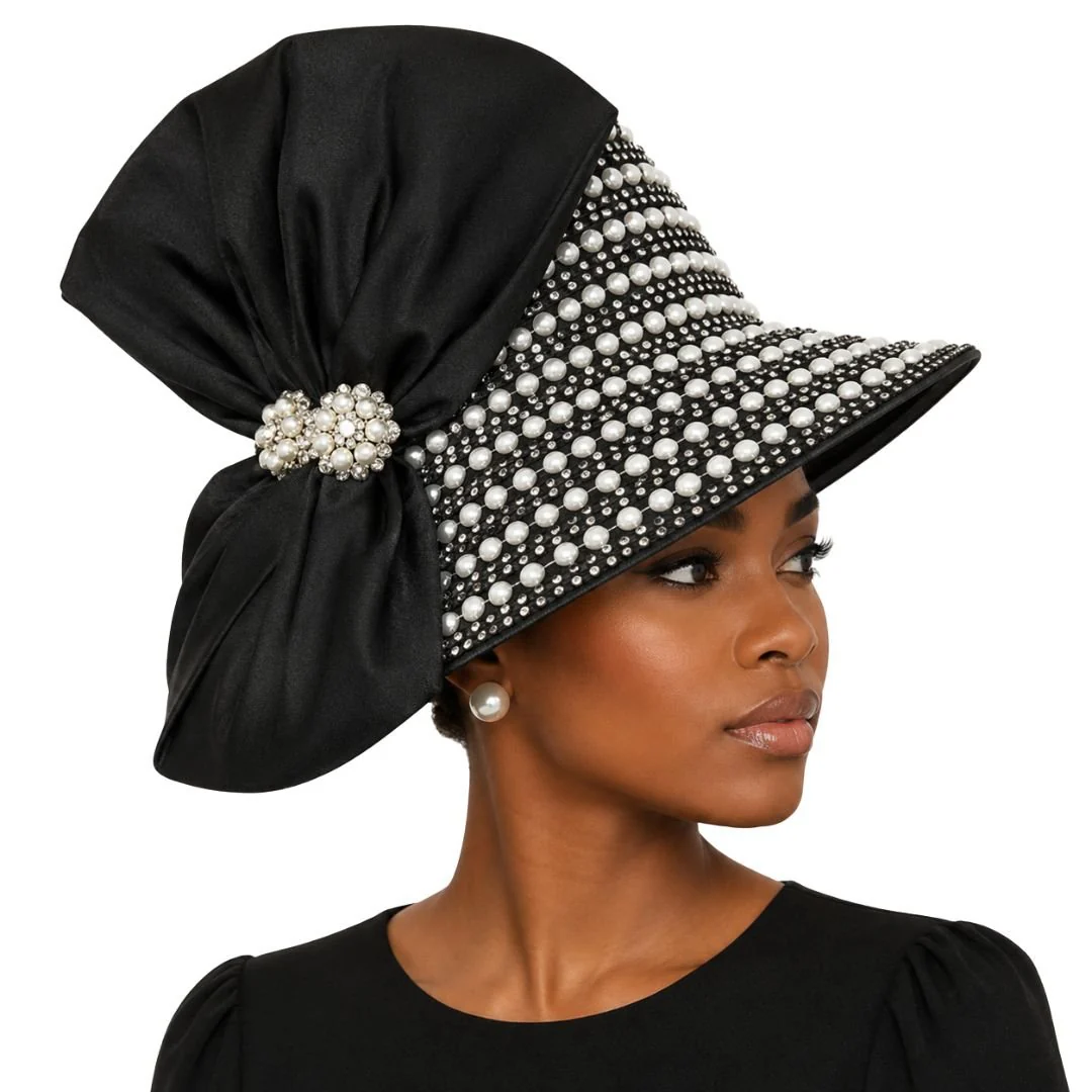 Faberge Crystal Jewel Bucket Church Hat - Whittall & Shon