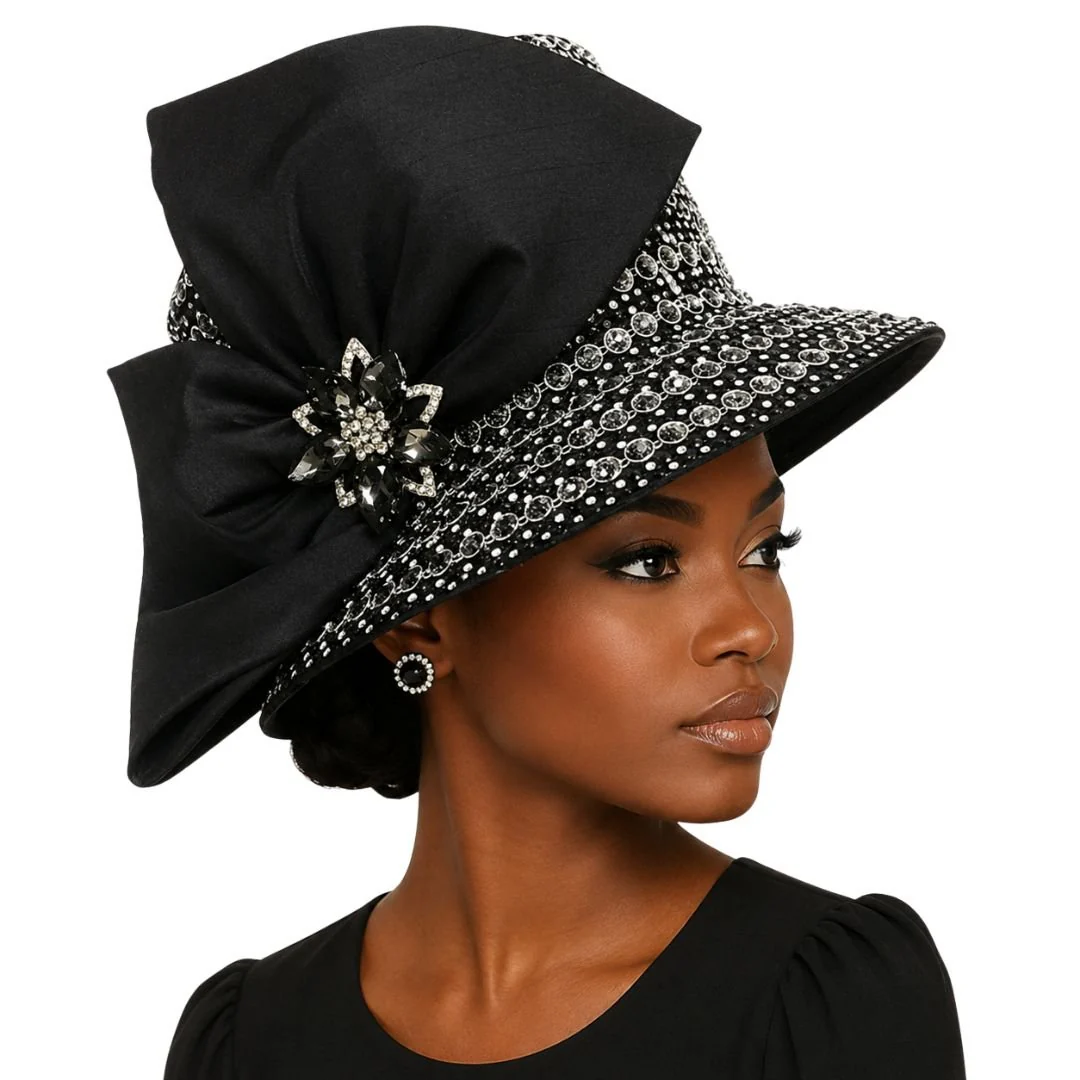 Faberge Crystal Jewel Bucket Church Hat - Whittall & Shon - Image 3