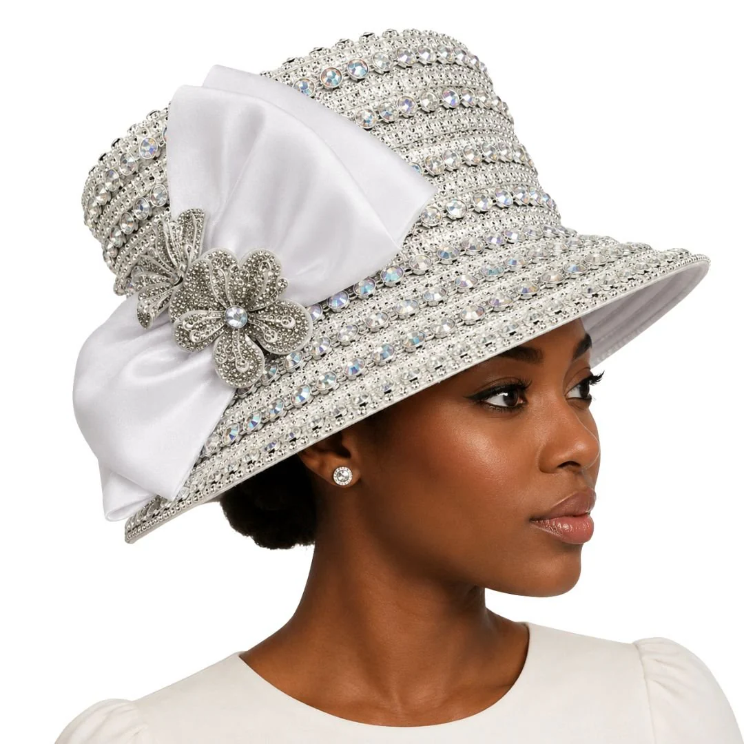 Faberge Crystal Jewel Bucket Church Hat - Whittall & Shon - Image 9