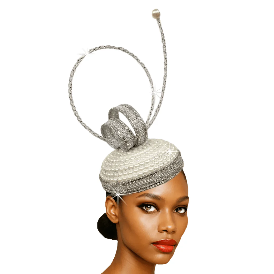 Leonardo Crystal Arc Fascinator Headband - Whittall & Shon - Image 2