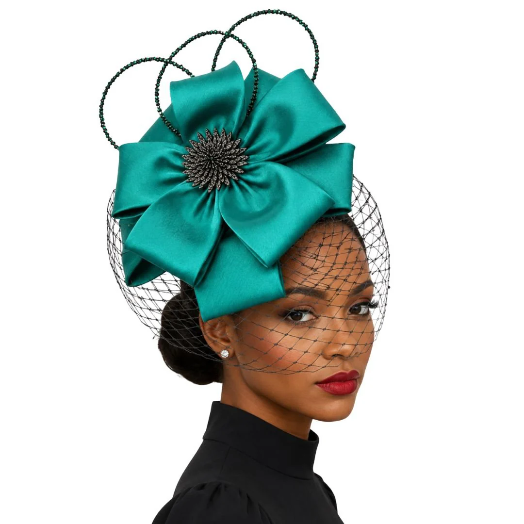 Lourdes Crystal Loop Juliet Cap Fascinator - Whittall & Shon - Image 3