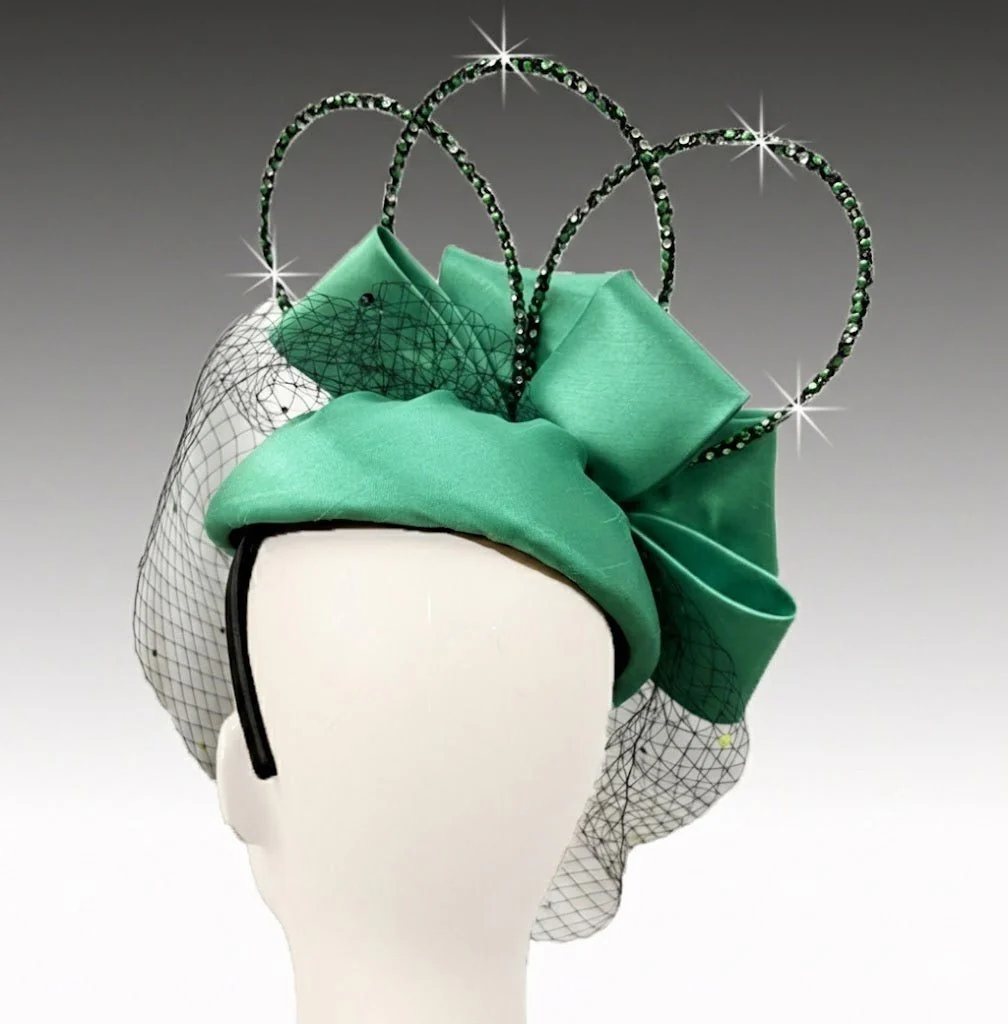 Lourdes Crystal Loop Juliet Cap Fascinator - Whittall & Shon - Image 4