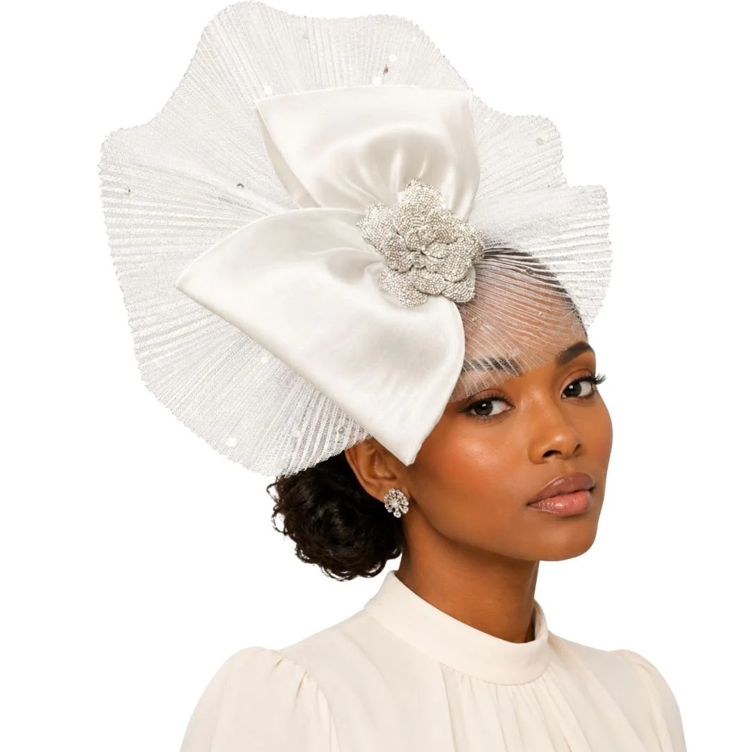 Midnight Rose Pleated Disc Fascinator - Whittall & Shon - Image 4