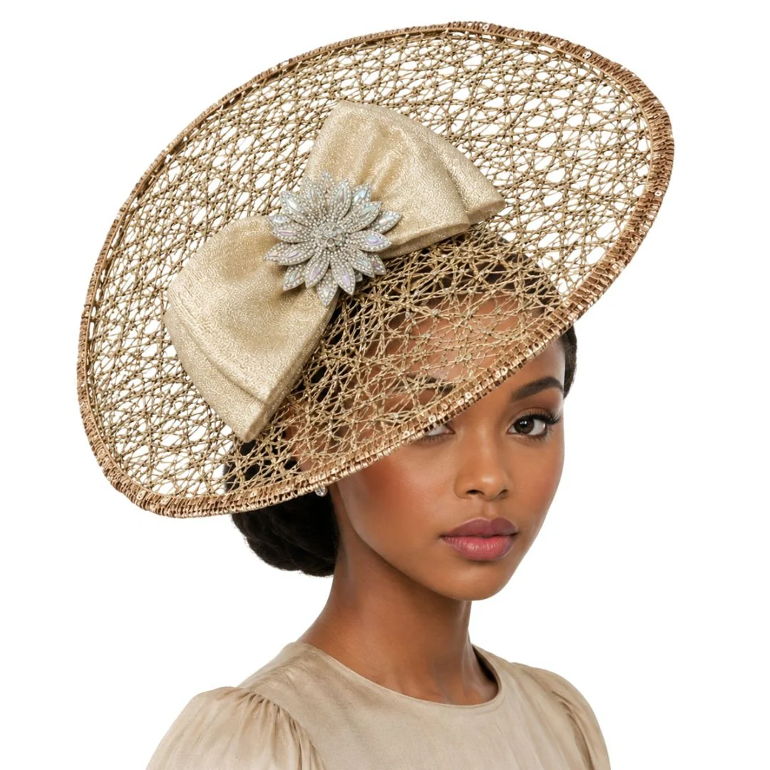 Nebula Crystal Disc Fascinator Hat - Whittall & Shon - Image 2