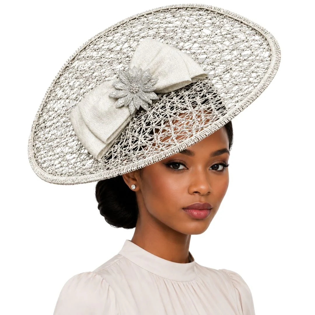 Nebula Crystal Disc Fascinator Hat - Whittall & Shon - Image 3