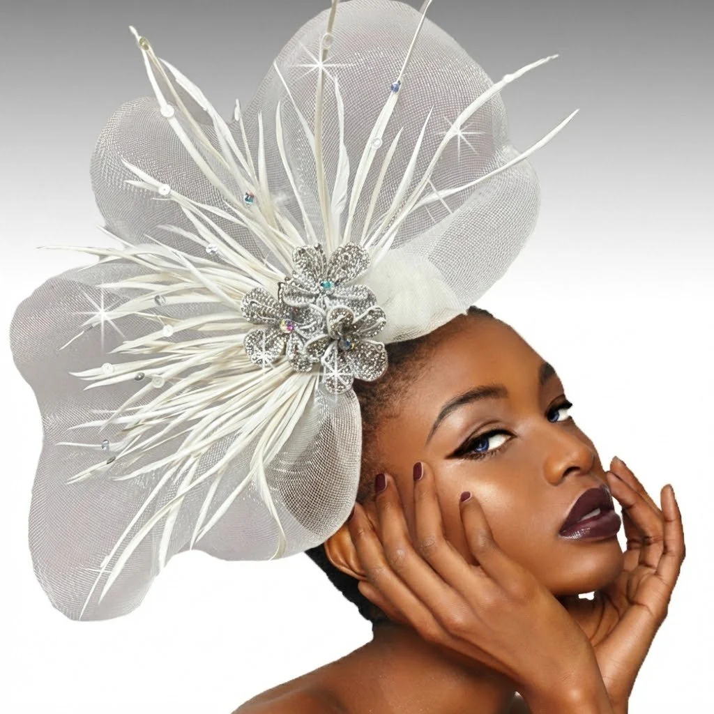 Niger Purple Sinamay Fascinator Hat - Whittall & Shon - Image 5