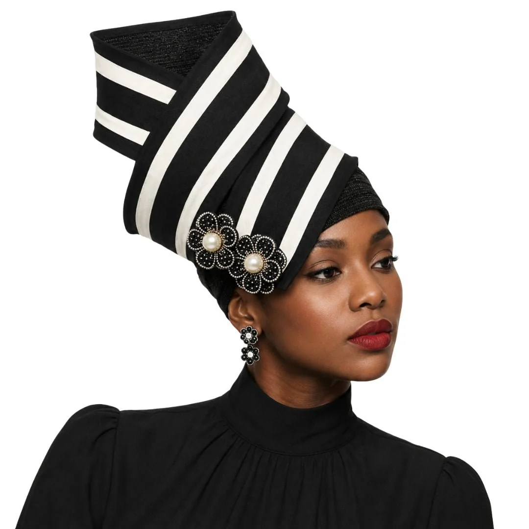 Penguin Sculptural Swirl Church Headpiece by Whittall & Shon
