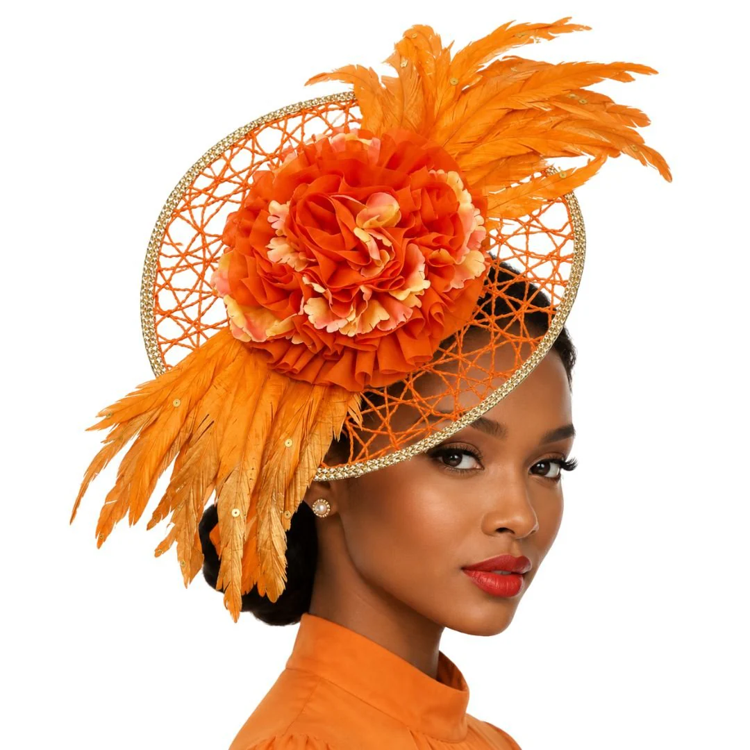 Rosewood Spider Web Disc Fascinator - Whittall & Shon - Image 2