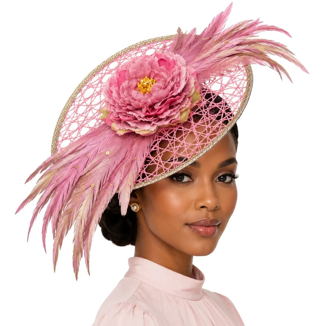 Rosewood Spider Web Disc Fascinator - Whittall & Shon - Image 3