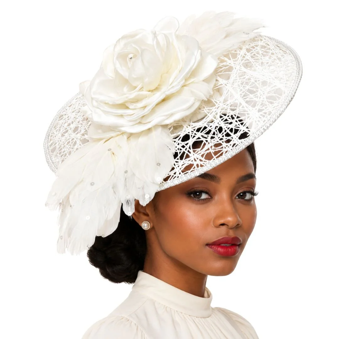 Rosewood Spider Web Disc Fascinator - Whittall & Shon - Image 4
