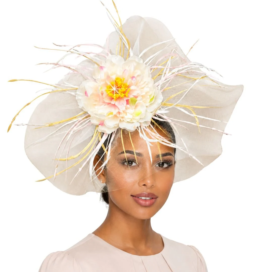 Singapore Peony Fascinator Church Hat - Whittall & Shon - Image 6