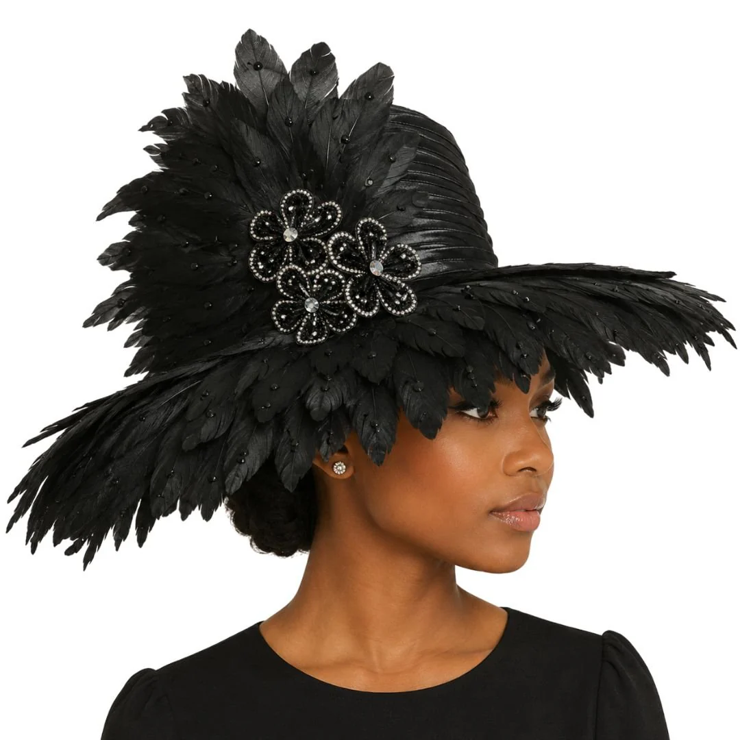 Volcano Feather Fascinator Hat by Whittall & Shon - Image 3