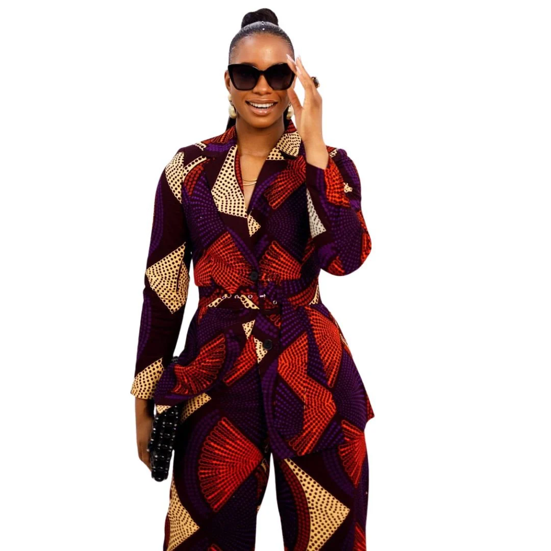 ZYLA AFRICAN PRINT SUIT SET