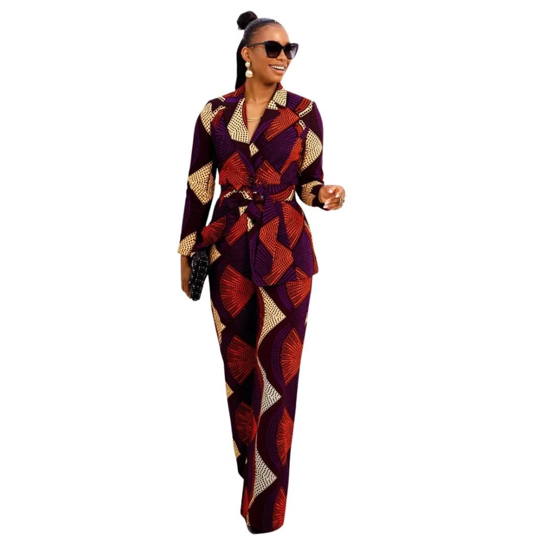 ZYLA AFRICAN PRINT SUIT SET - Image 2